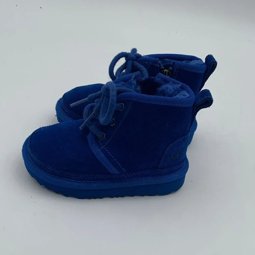 UGG Kids Jorie Blue Suede Boots – Size 7